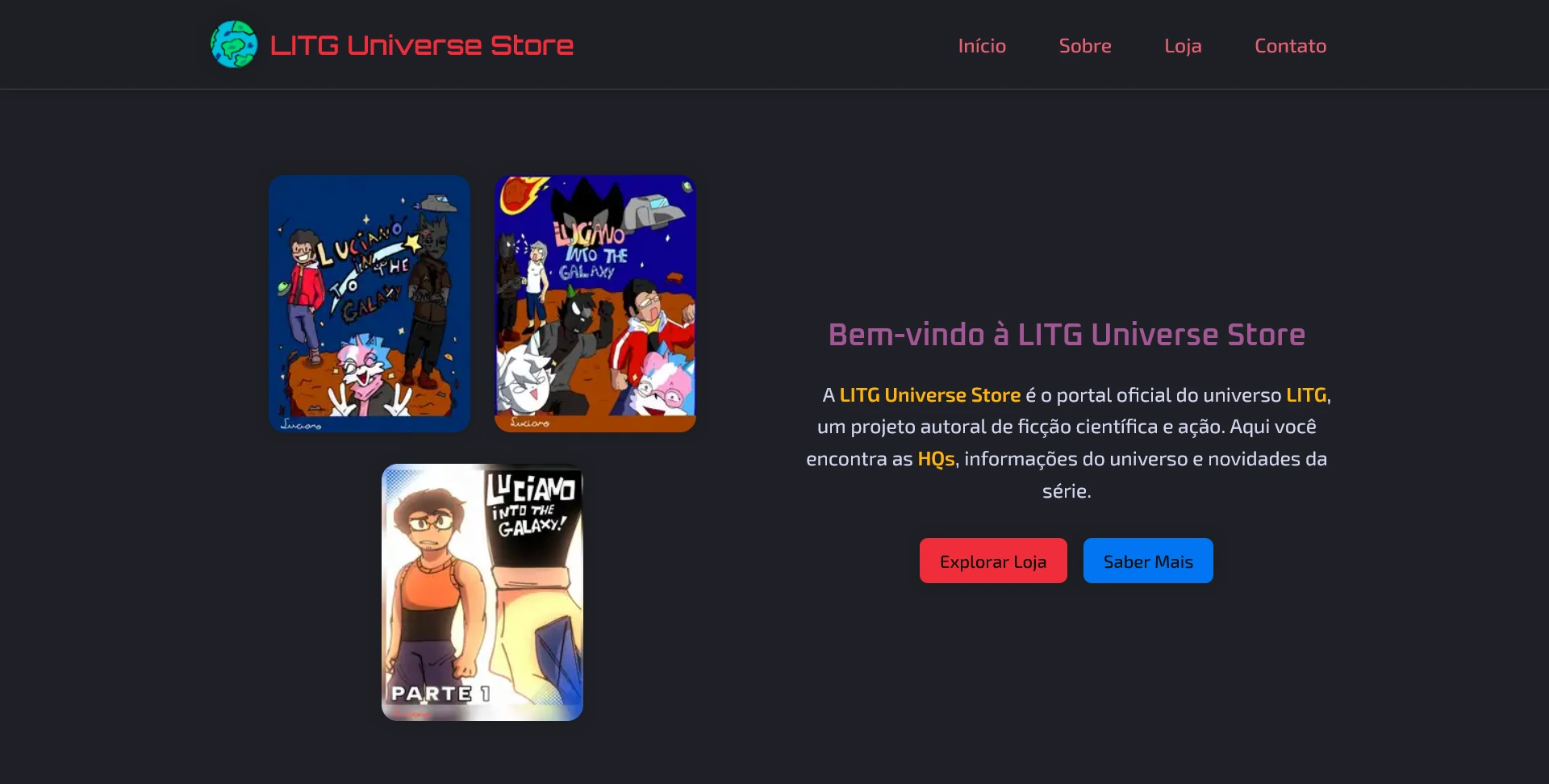 Prévia do LITG Universe Store